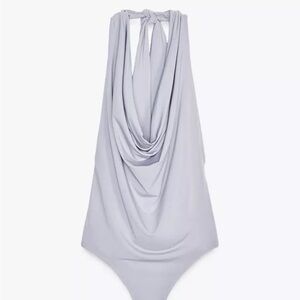 Zara Backless Cowl Neck Bodysuit